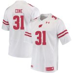 Men's Wisconsin Badgers NCAA #31 Madison Cone White Authentic Under Armour Stitched College Football Jersey IQ31B22II